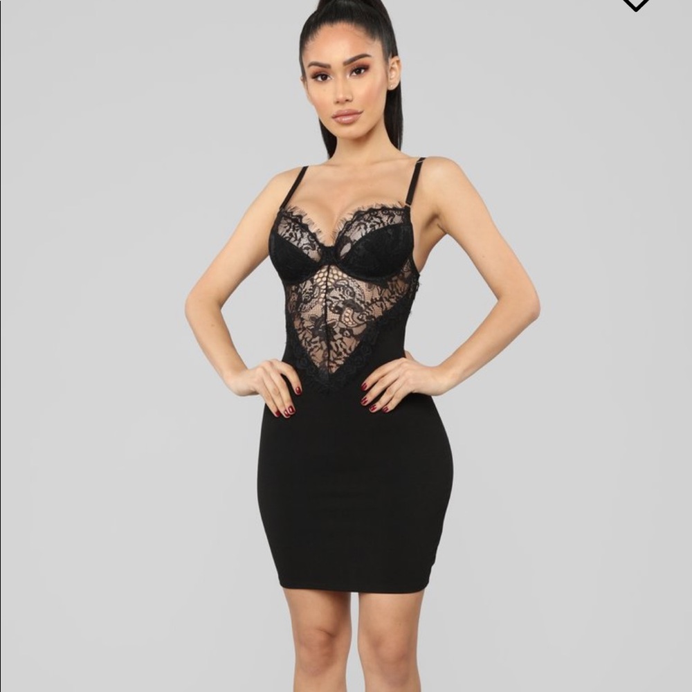 Lace cutout dress